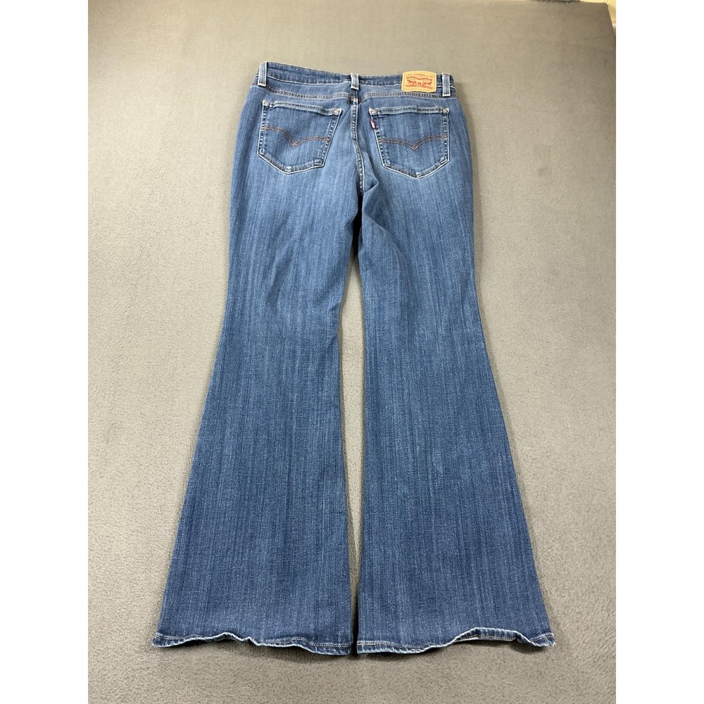 Levi's 726 Flare Jeans Womens 31 Blue Medium Wash High Rise Stretch Denim - Picture 10 of 11